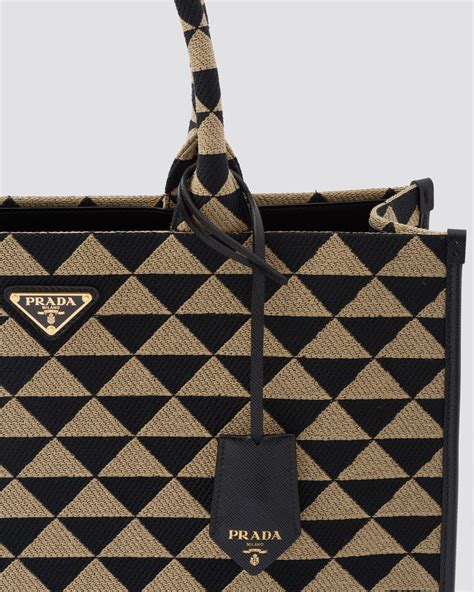 large prada symbole jacquard fabric handbag price|Large Symbole jacquard fabric handba.